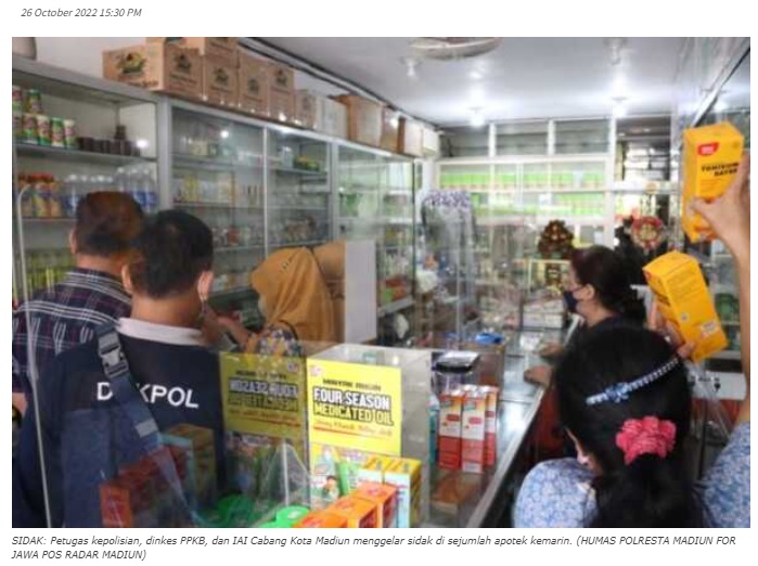 Polisi-Dinkes Sidak Apotek, Kota Madiun Nihil Peredaran Obat Sirup Berbahaya