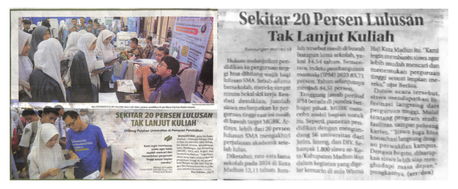 Sekitar 20 Persen Lulusan Tak Lanjut Kuliah