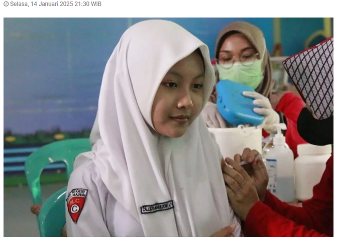 Seribuan siswa putri di Kota Madiun dapat imunisasi HPV