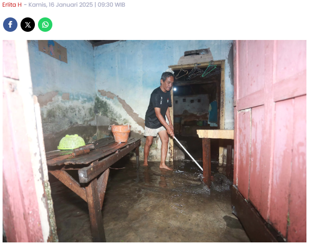 Warga Manguharjo Kota Madiun Lelah Rumah Selalu Kebanjiran, Berharap Sungai Dinormalisasi