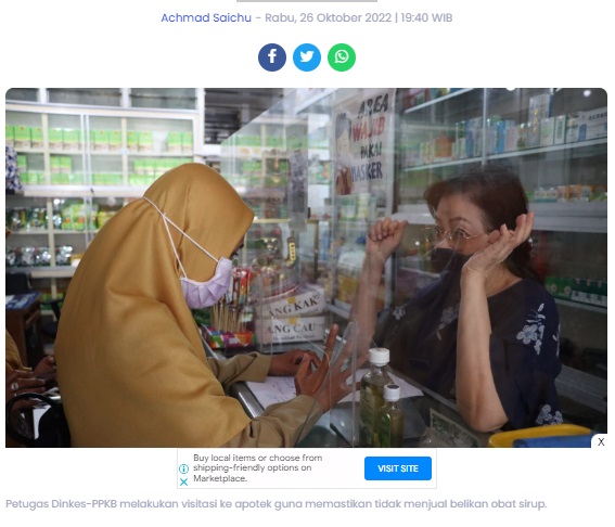Dinkes Kota Madiun Imbau Apotek Tidak Jual Obat Sirup