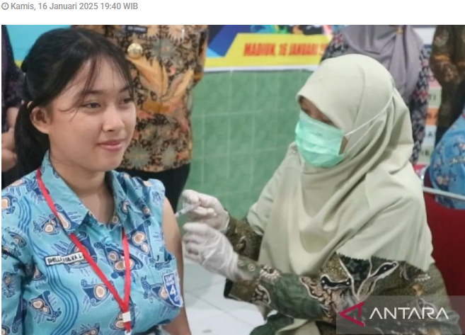 Dinkes Madiun selenggarakan vaksin HPV bagi pelajar putri cegah kanker serviks
