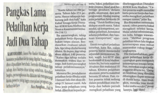 Pangkas Lama Pelatihan Kerja Jadi Dua Tahap