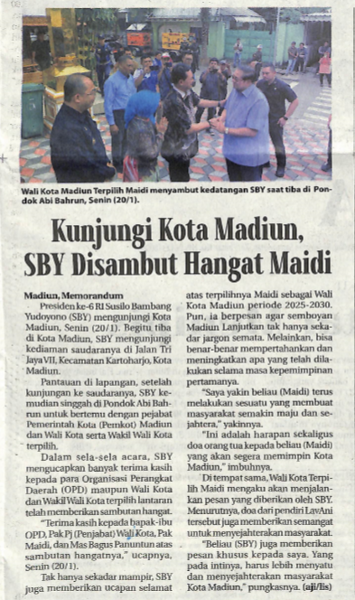 Kunjungi Kota Madiun, SBY Disambut Hangat Maidi