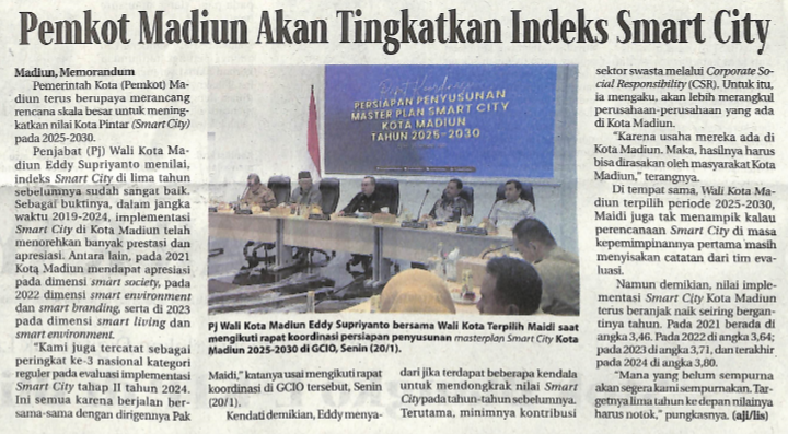 Pemkot Madiun Akan Tingkatkan Indeks Smart City