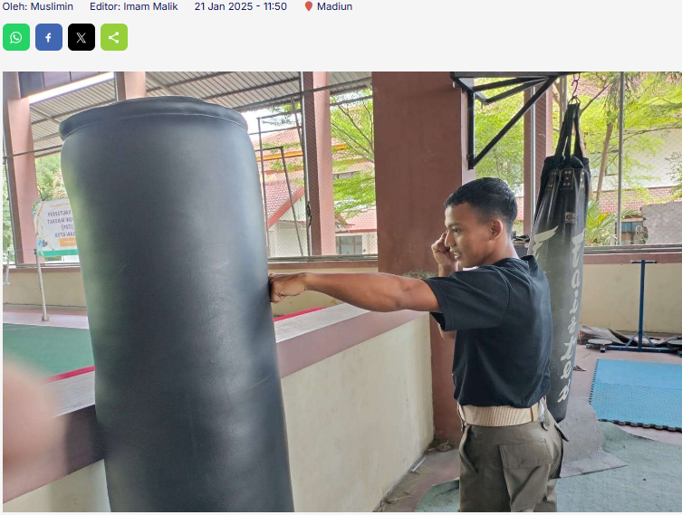 Atlet Muaythai Kota Madiun Mengawali Latihan Penguatan Otot Menuju Porpov Jatim