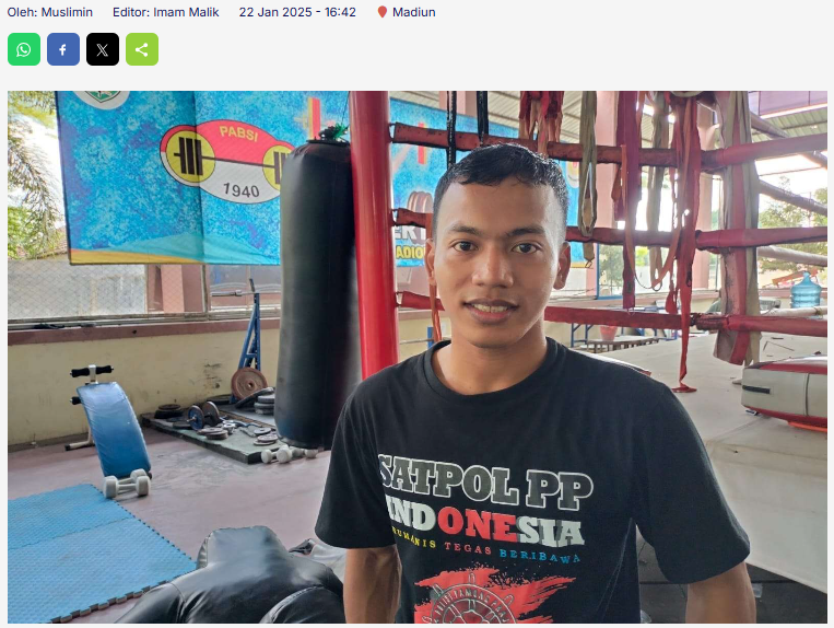 Atlit Kickboxing Kota Madiun Bersiap Hadapi Porprov Jatim 2025