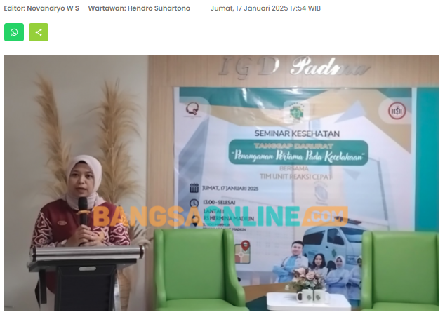 RS Hermina Kota Madiun Kembali Gelar Pelatihan Pertolongan Korban Kecelakaan untuk Driver Ojol