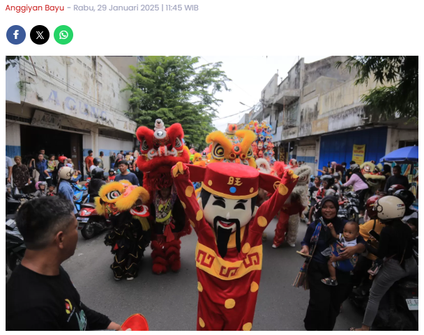 Parade Barongsai dan Liong Meriahkan Perayaan Imlek Tahun Ini di Kota Madiun