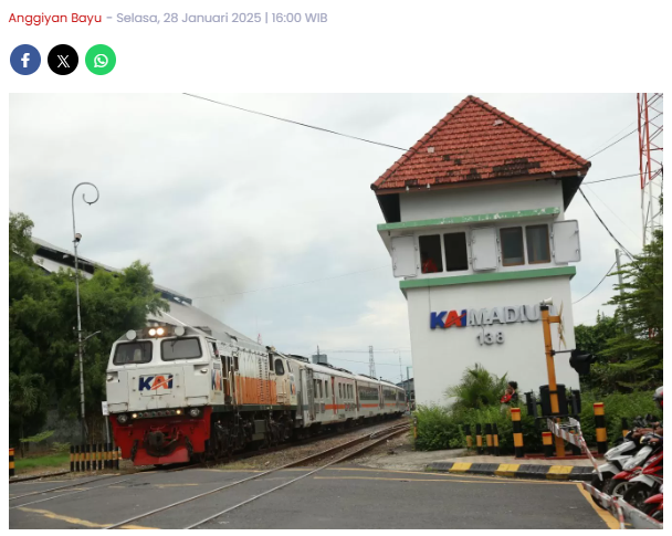 Jalur Semarang-Surabaya Masih Tergenang, Perjalanan Belasan Kereta Api Dialihkan via Stasiun Madiun