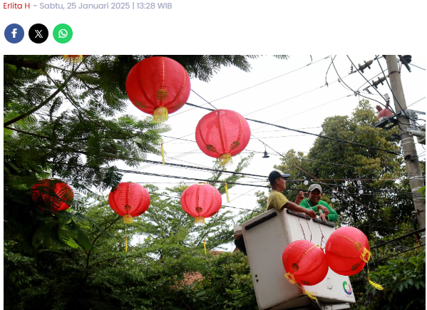 Bersolek Sambut Festival Kampung Pecinan, Batanghari Kota Madiun Dihiasi 150 Lampion