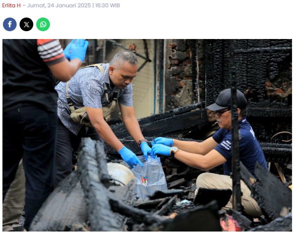 Polisi Amankan Bekas Kabel dan Instalasi Listrik, Selidiki Penyebab Kebakaran Rumah di Jalan Bali