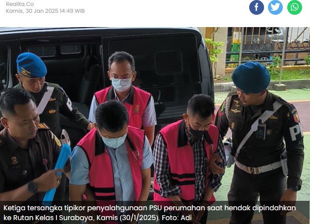 Kejari Kota Madiun Terima Tahap II Kasus PSU Perumahan, Tiga Tersangka Segera Sidang