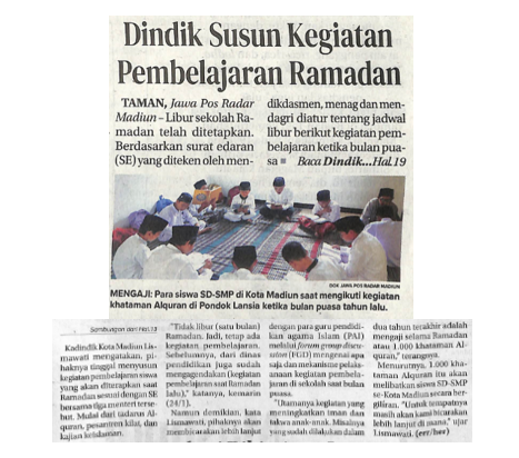 Dindik Susun Kegiatan Pembelajaran Ramadhan