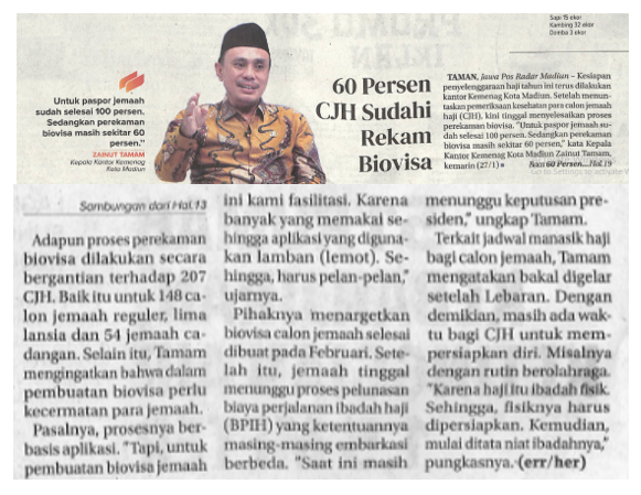 60 Persen CJH Sudahi Rekam Biovisa