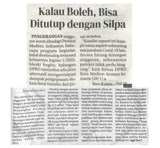 Kalau Boleh, Bisa Ditutup dengan Silpa