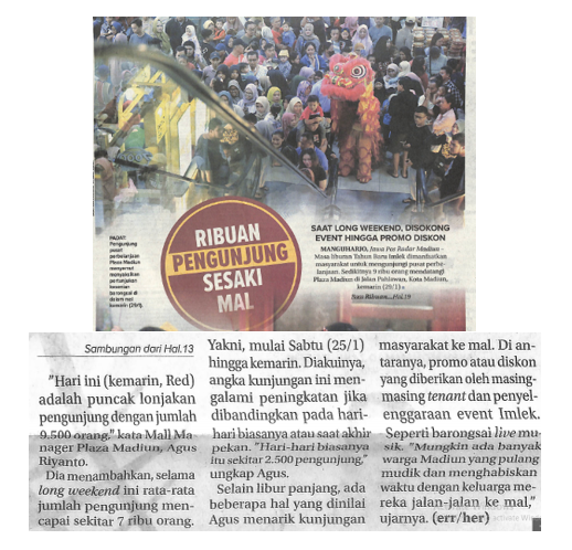 Ribuan Pengunjung Sesaki Mal