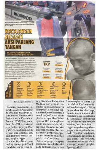 Kecolongan Belasan Aksi Panjang Tangan