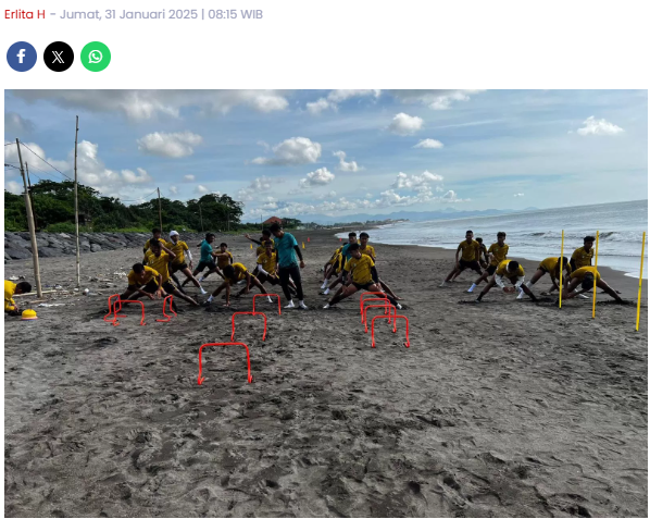 PSM Madiun Genjot Fisik di Pantai Padang Galak, Siap Hadapi Playoff Degradasi Liga Nusantara 2024