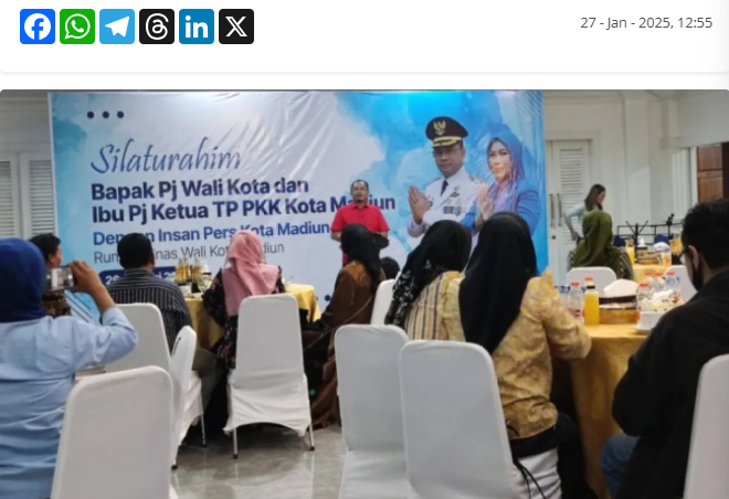 Silaturahmi dengan Insan Pers, Pj Wali Kota Madiun: Terima Kasih Atas Peran Media dalam Pembangunan