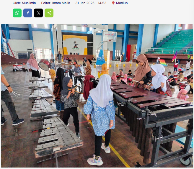 Saksikan 90 Peserta Drumband Terbuka Walikota Cup-1 Madiun