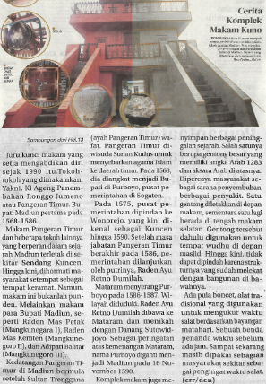 Cerita Komplek Makam Kuno
