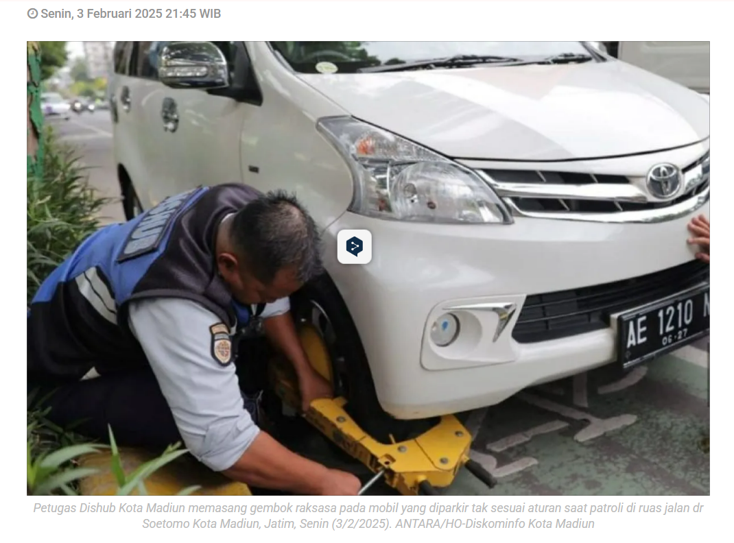 Dishub Kota Madiun tegur pengemudi parkir kendaraan sembarangan