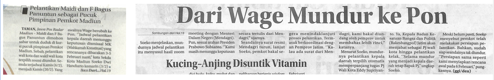 Dari Wage Mundur ke Pon