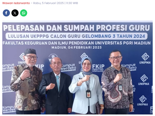 Unipma Gelar Pelepasan Lulusan PPG Gelombang 3 Tahun 2024, Cetak Calon Guru Berkompeten dan Profesional
