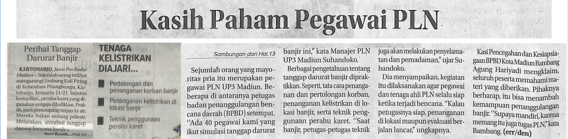 Kasih Paham Pegawai PLN
