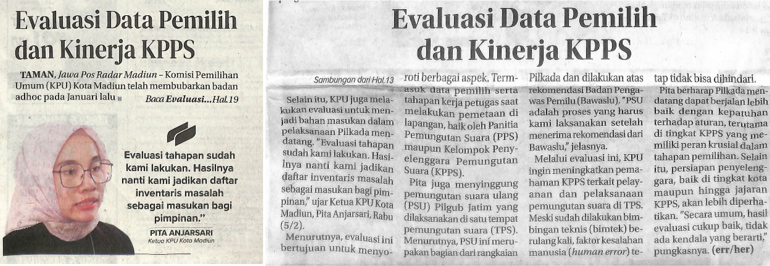 Evaluasi Data Pemilih dan Kinerja KPPS