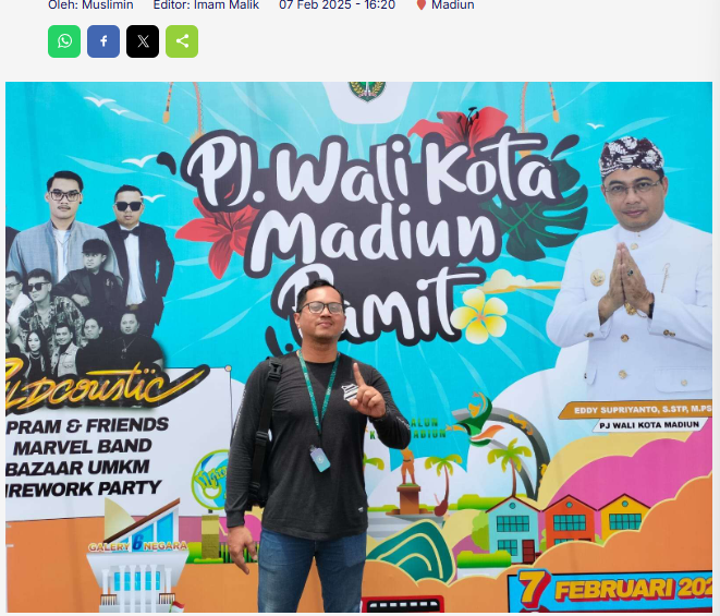 Pj. Wali Kota Madiun Pamit Gelar Konser di Stadion