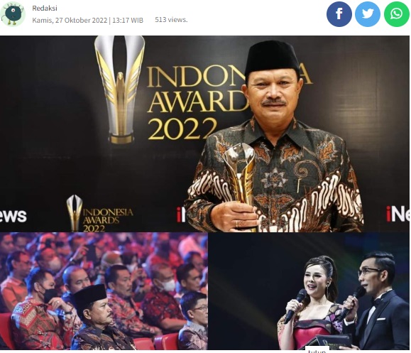 Walikota Madiun Raih Anugerah Indonesia Awards 2022 Dari iNews