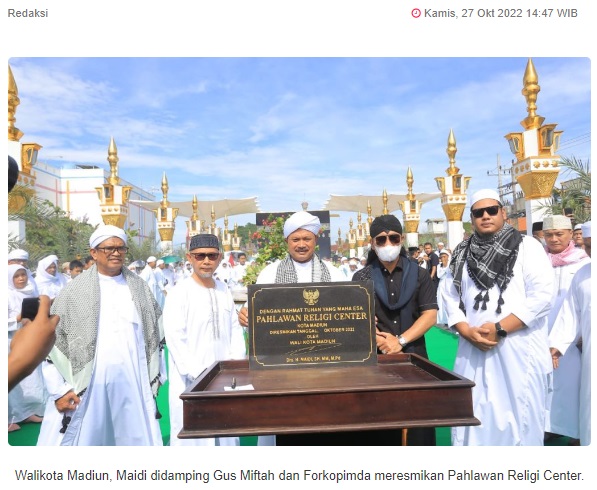 Walikota Madiun Resmikan PRC Bersama Gus Miftah