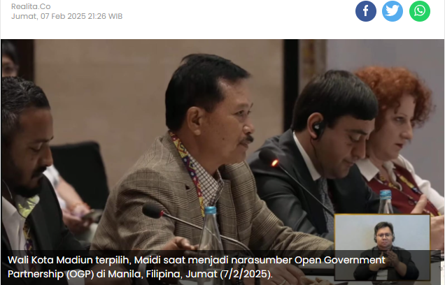 Madiun Mendunia, Wali Kota Terpilih Maidi Hadiri Forum Internasional di Manila