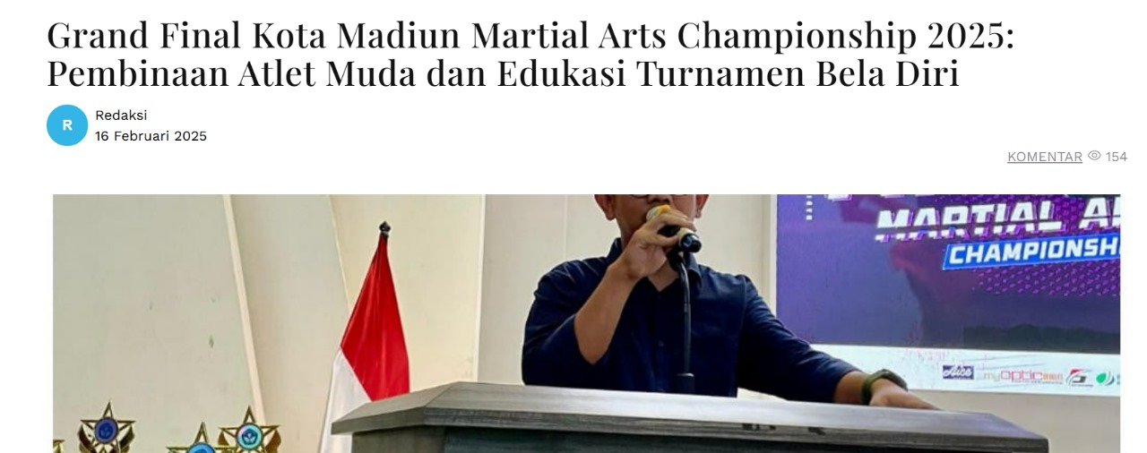 Grand Final Kota Madiun Martial Arts Championship 2025: Pembinaan Atlet Muda dan Edukasi Turnamen Bela Diri