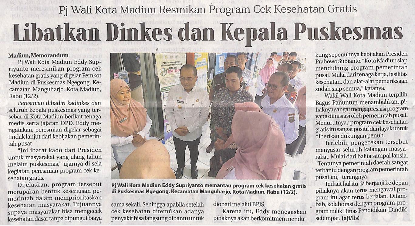 Libatkan Dinkes dan Kepala Puskesmas