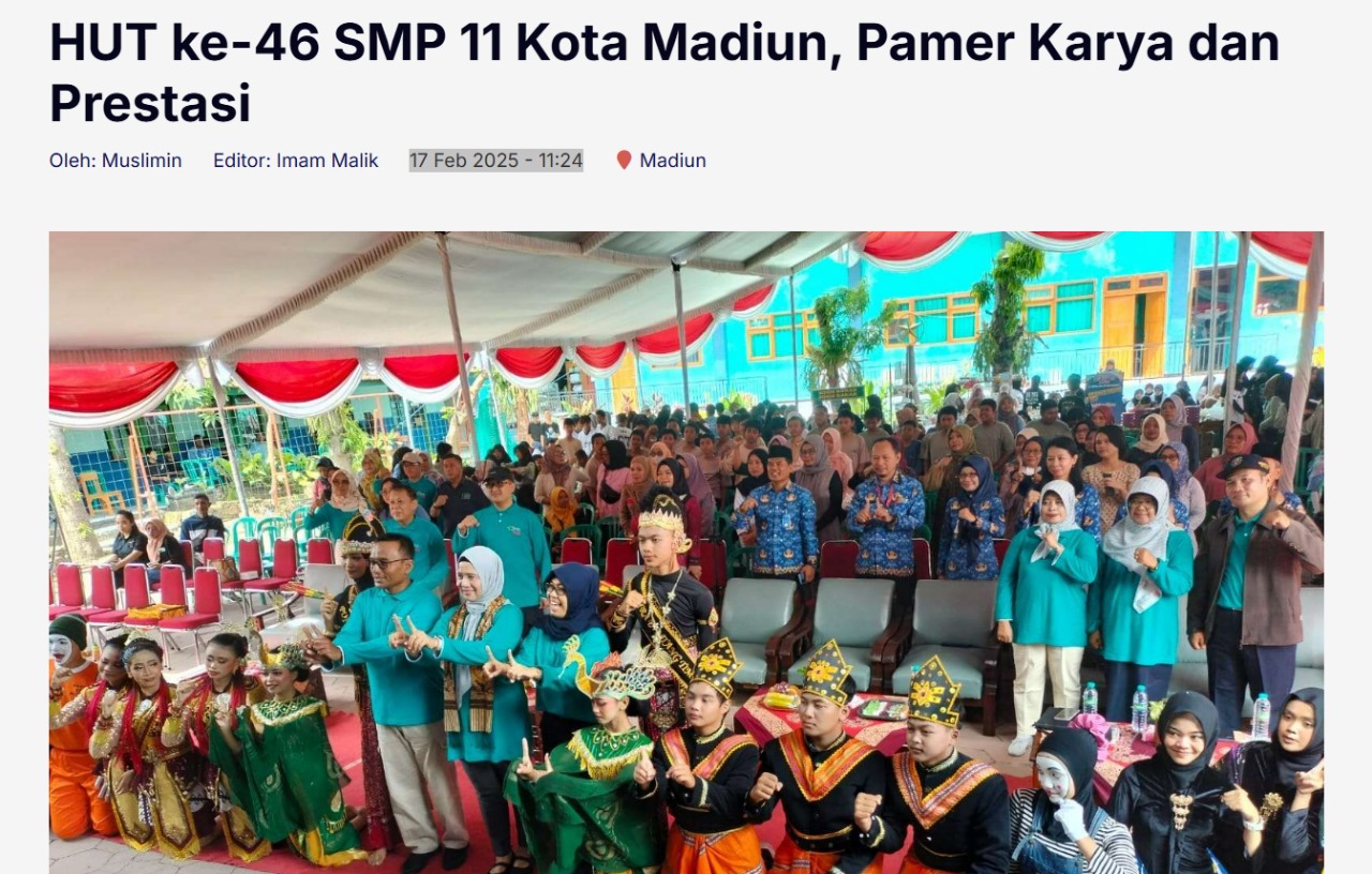 HUT ke-46 SMP 11 Kota Madiun, Pamer Karya dan Prestasi