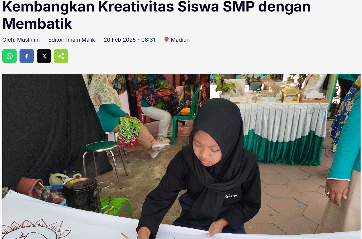 Kembangkan Kreativitas Siswa SMP dengan Membatik
