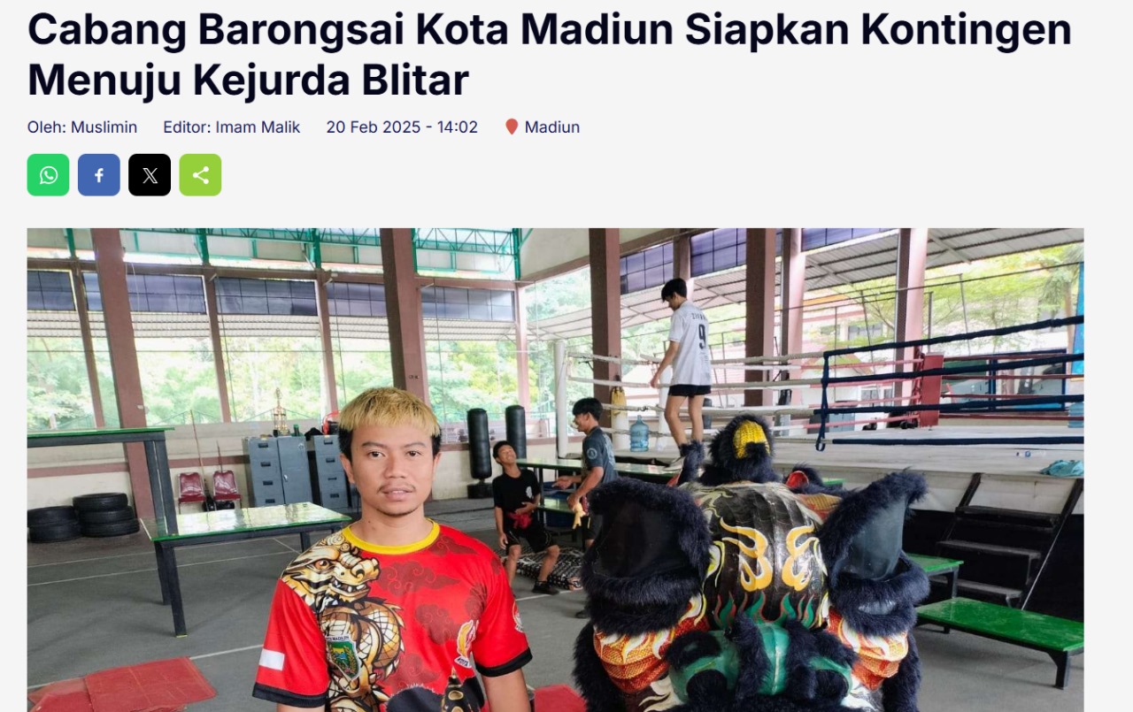 Cabang Barongsai Kota Madiun Siapkan Kontingen Menuju Kejurda Blitar