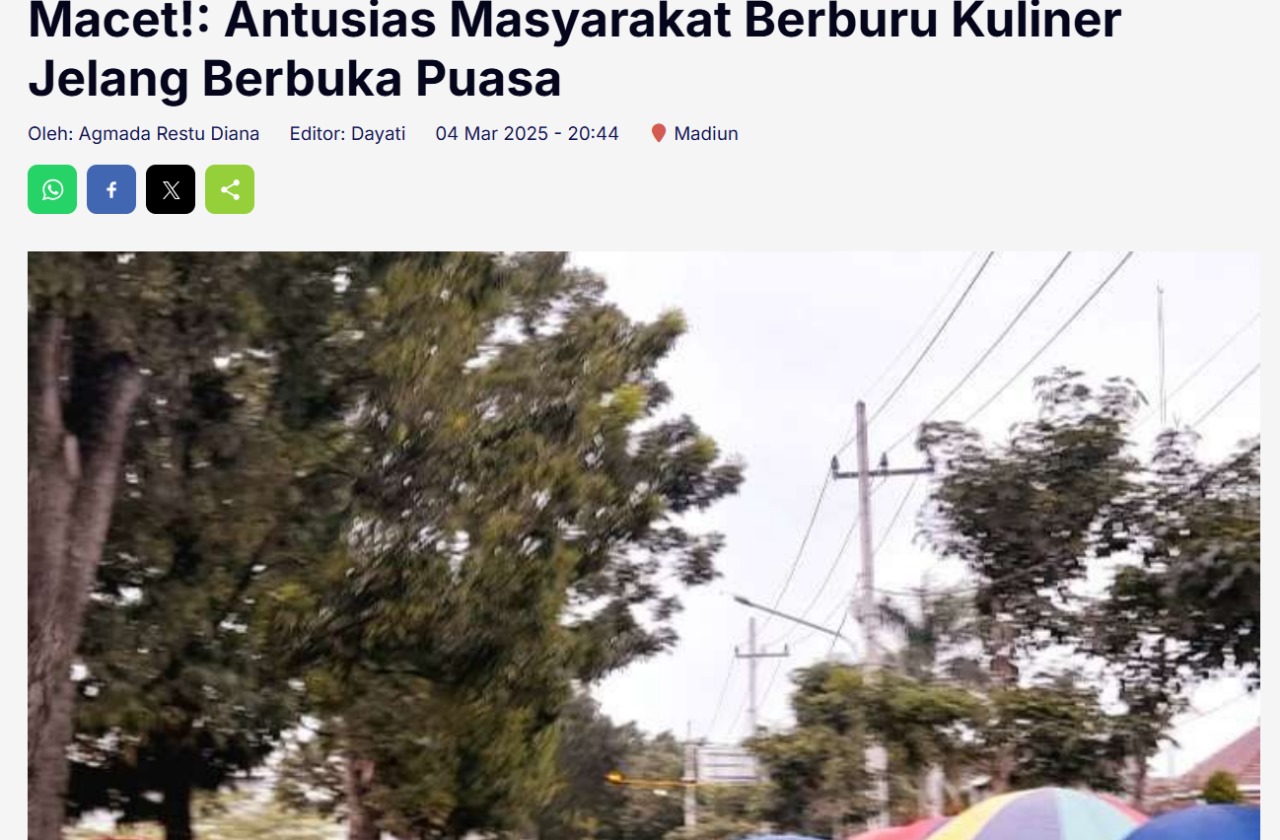 Macet, Antusias Masyarakat Berburu Kuliner Jelang Berbuka Puasa