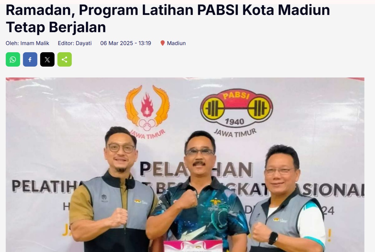 Ramadan, Program Latihan PABSI Kota Madiun Tetap Berjalan