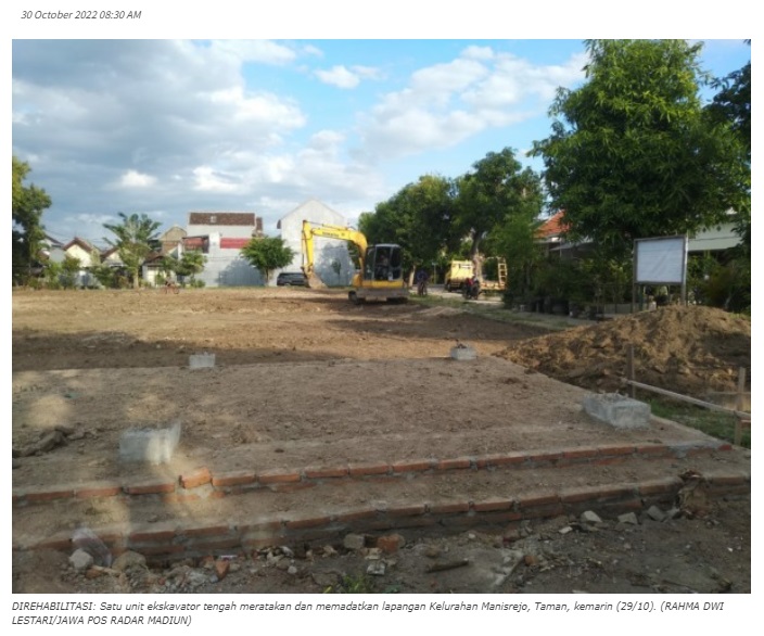 Lapangan Manisrejo Direhabilitasi, Dilengkapi Lapangan Voli dan Tribun