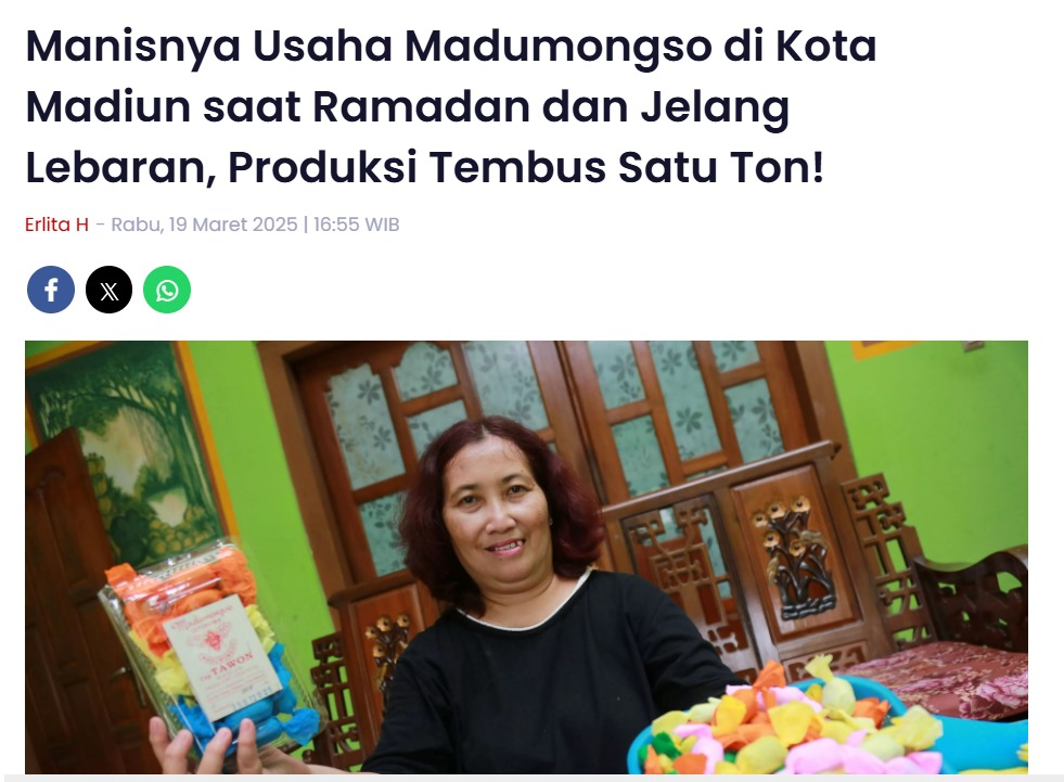 Manisnya Usaha Madumongso di Kota Madiun saat Ramadan dan Jelang Lebaran, Produksi Tembus Satu Ton!