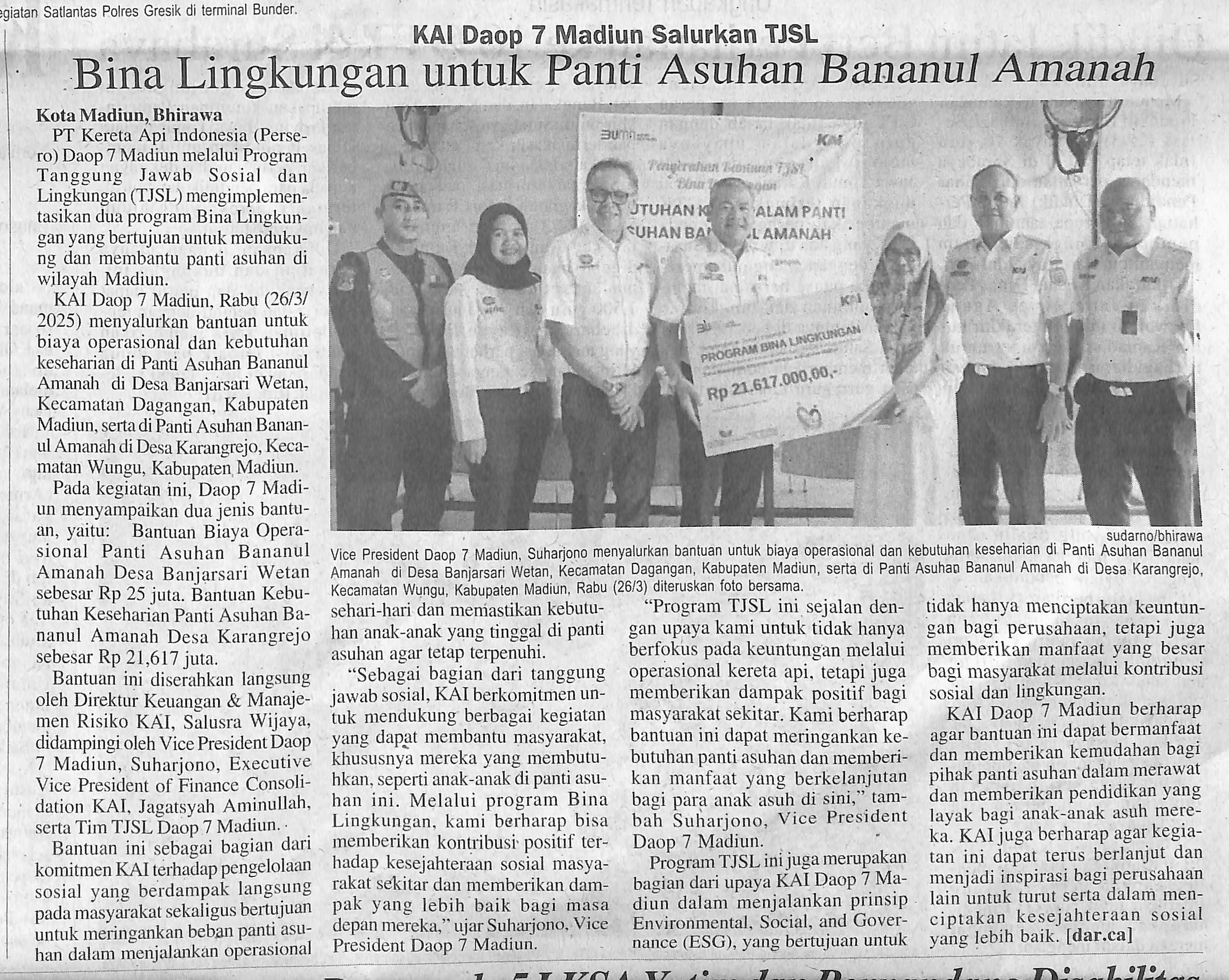 Bina Lingkungan untuk Panti Asuhan Bananul Amanah