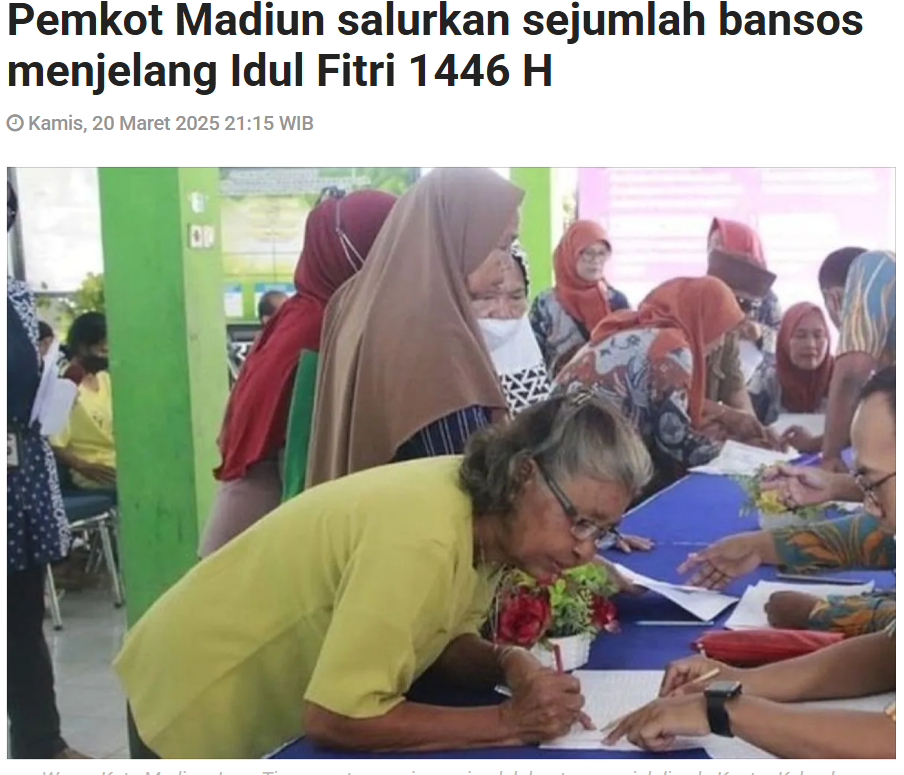 Pemkot Madiun salurkan sejumlah bansos menjelang Idul Fitri 1446 H