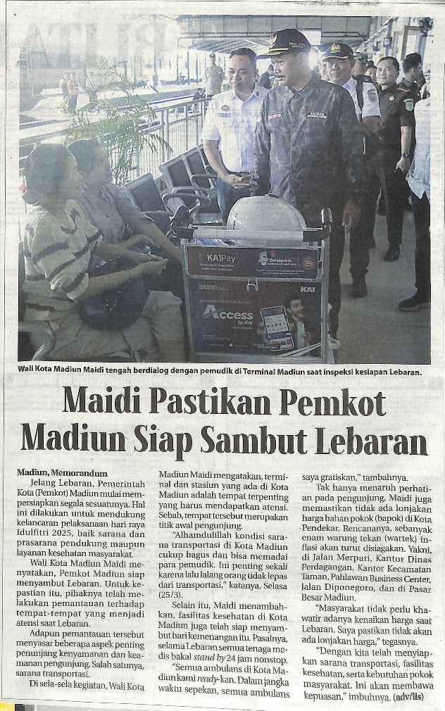 Maidi Pastikan Pemkot Madiun Siap Sambut Lebaran