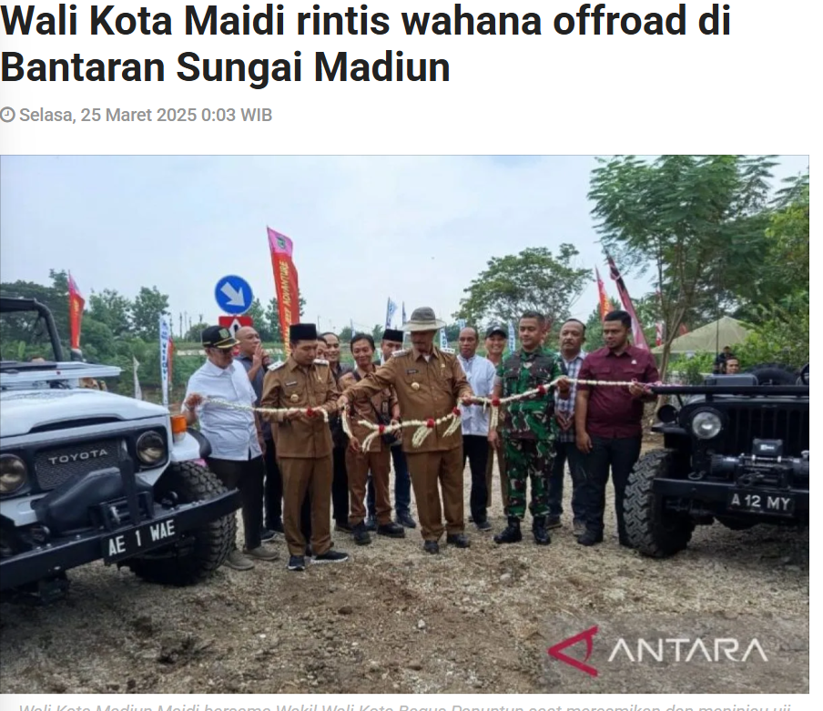 Wali Kota Maidi rintis wahana offroad di Bantaran Sungai Madiun