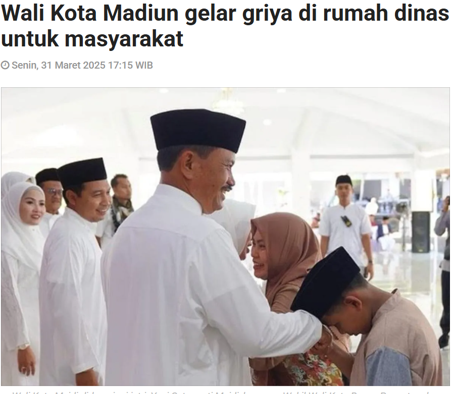 Wali Kota Madiun gelar griya di rumah dinas untuk masyarakat