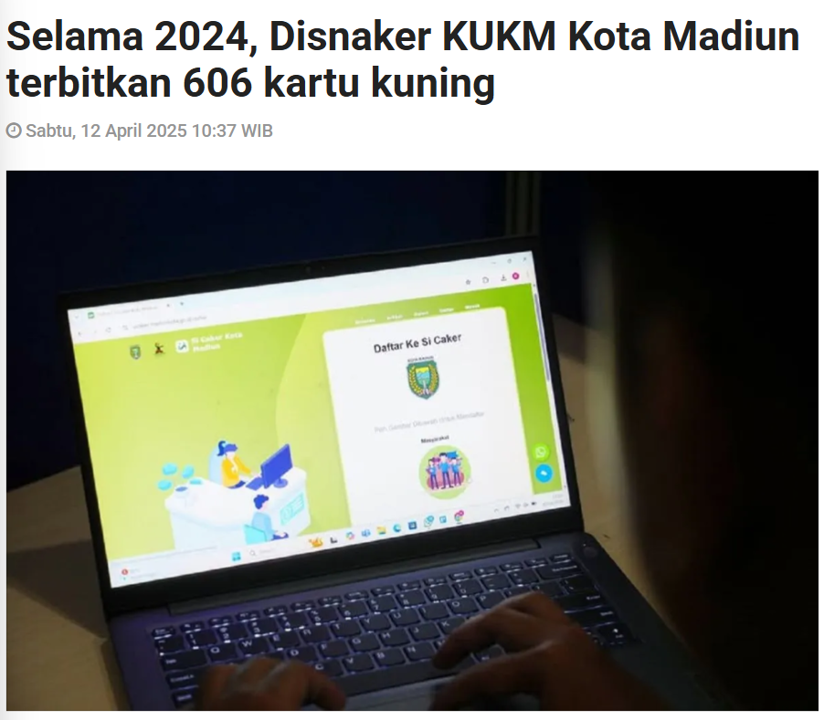 Selama 2024, Disnaker KUKM Kota Madiun terbitkan 606 kartu kuning